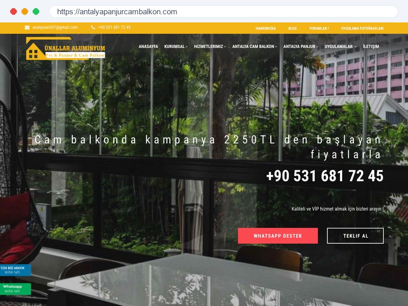 Antalya Panjur Cam Balkon