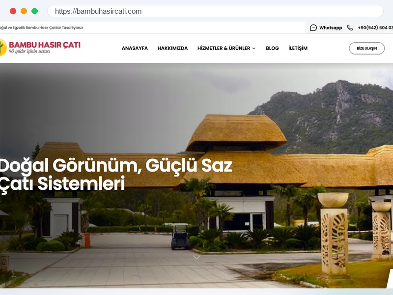 Bambu Hasır Çatı